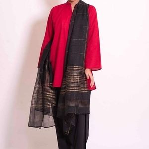Black gold dupatta scarf Pakistani